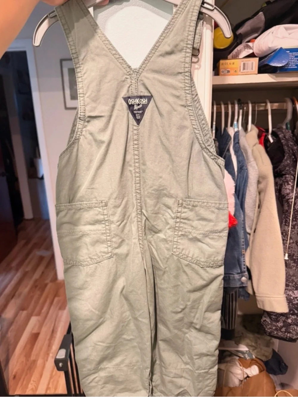 OshKosh B'gosh Light Sage Green Kids Overalls